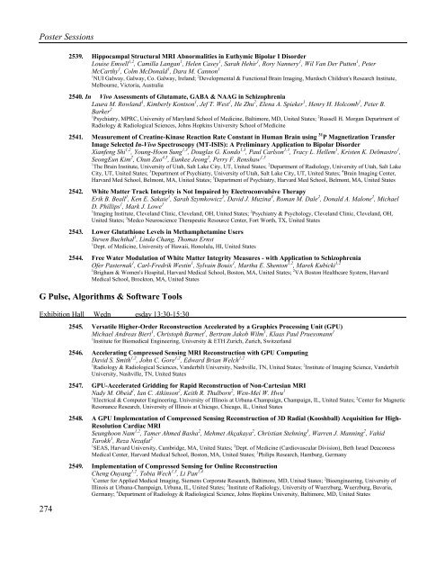 Download the 2011 Program Book - Traditional Poster ... - ismrm