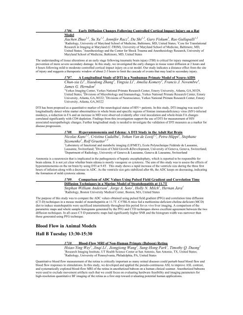 Traditional Posters: Diffusion & Perfusion - ismrm