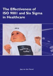 The Effectiveness of ISO 9001 and Six Sigma in Healthcare