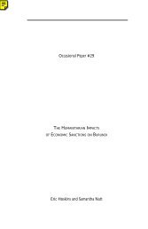 The humanitarian impacts of economic sanctions on Burundi