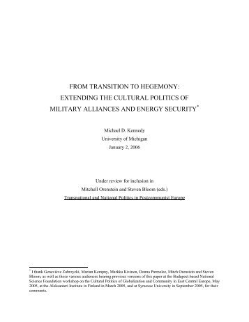 from transition to hegemony - The Watson Institute for International ...