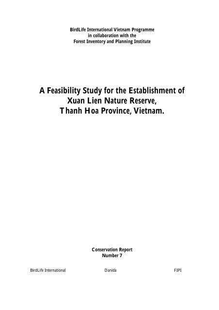 A Feasibility Study for the Establishment of Xuan Lien Nature ...