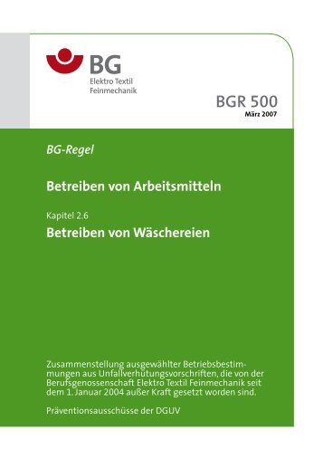 BGR 500 Kapitel 2.6 - Haustechnik-temming.de