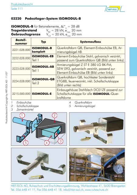 Kurzdokumentation - HBT-ISOL AG