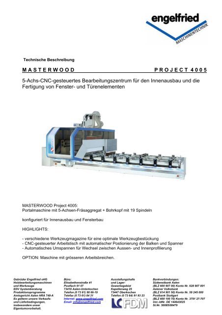 MASTERWOODPROJECT 4 0 0 5 5-Achs-CNC-gesteuertes ...