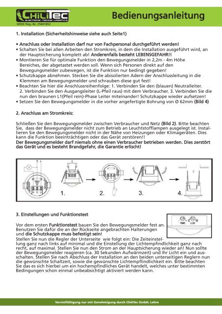 Bedienungsanleitung - ChiliTec GmbH
