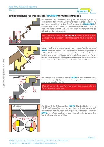 Einbauanleitung fÃ¼r Treppenlager ISOTREPP fÃ¼r ... - HBT-ISOL AG