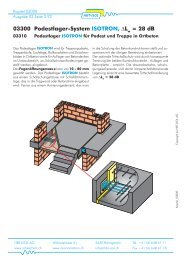03300 Podestlager-System ISOTRON, âL = 28 dB - HBT-ISOL AG
