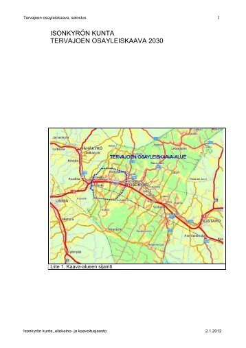 ISONKYRÖN KUNTA TERVAJOEN OSAYLEISKAAVA 2030 - Isokyrö