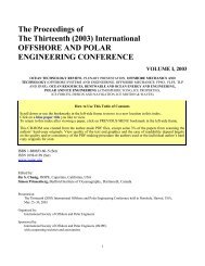 The Proceedings of The Thirteenth (2003) International ... - Isope