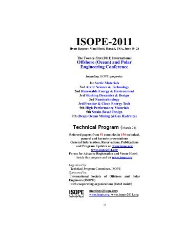 ISOPE-2011