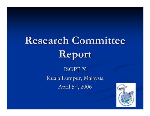 Annual General Meeting Research Committee - International ...