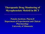 Therapeutic Drug Monitoring of Mycophenolate Mofetil in HCT