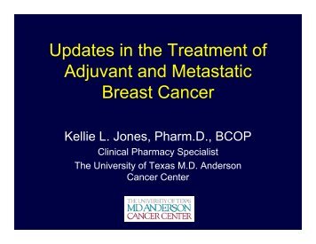 Adjuvant and Metastatic Breast Cancer - International Society of ...