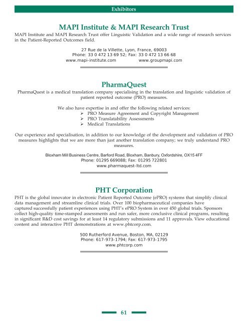 Conference Program (PDF) - ISOQOL