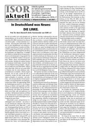 ISOR aktuell Ausgabe 07 / 2007