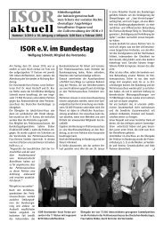 ISOR aktuell Ausgabe 02/ 2010