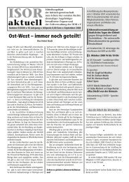 ISOR aktuell Ausgabe 09/ 2008