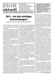 ISOR aktuell Ausgabe 01/ 2011