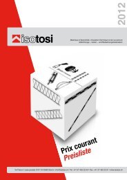 Prix courant Preisliste - Isotosi