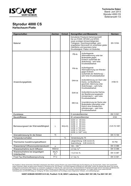 TD Styrodur 4000 CS - Isover