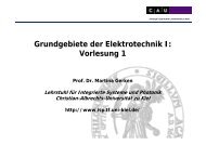 Grundgebiete der Elektrotechnik I - Arbeitsgruppe: Integrierte ...