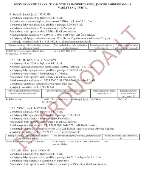 20 Kauno apygardos teismas 2010 m. rugsÄjo ... - isPARDUODA.LT