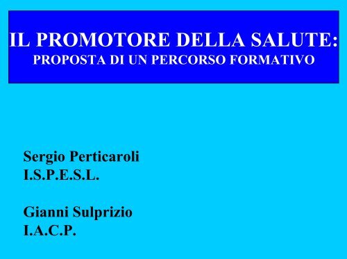 Sergio Perticaroli – Dipartimento Documentazione ... - Ispesl