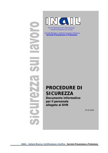 Procedure di sicurezza.pdf - Ispesl