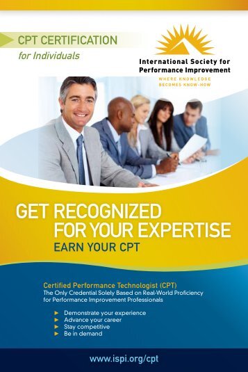 The CPT Brochure - International Society for Performance ...