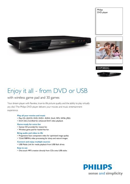 DVP3850G/58 Philips DVD player