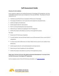 Self Assessment Guide - International Society for Performance ...