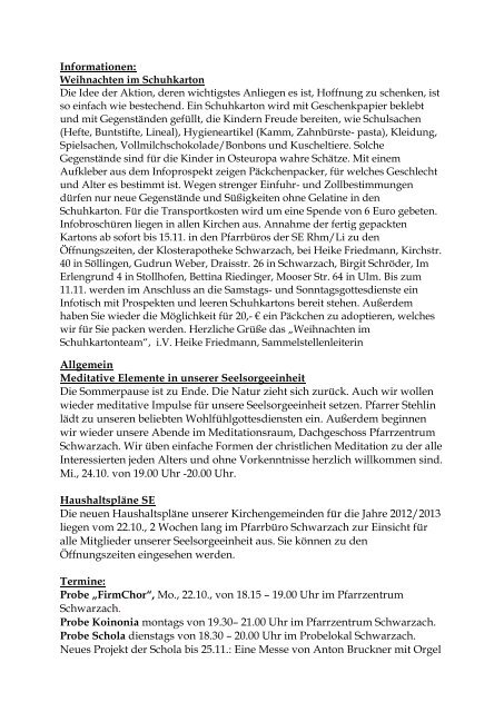 Informationen - bei der Kath. Seelsorgeeinheit Rheinmünster ...