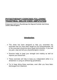 PIRPAG Exercises Post Transtibial Amputation - Ispo.org.uk