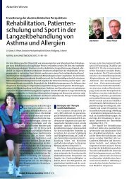 Rehabilitation, Patientenschulung und Sport in der ...