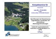 Kompaktseminar fÃ¼r - Institut fÃ¼r sportmedizinische PrÃ¤vention und ...