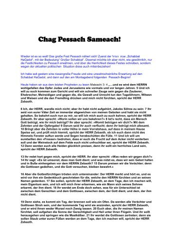 29.03.2010 Chag Pessach Sameach! - Israel Shalom
