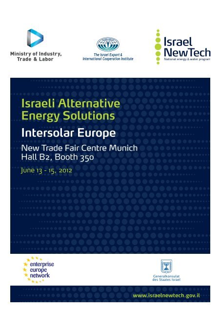 Israeli Alternative Energy Solutions Intersolar Europe - Israel Trade ...