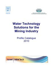 Water Technology Solutions for the Mining Industry - Israel Trade ...