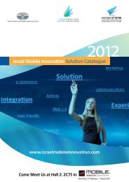 Israel Mobile Innovation Solution Catalogue