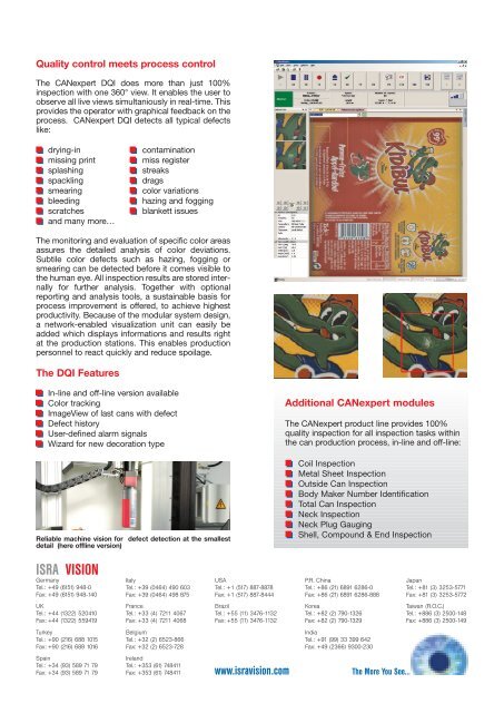 CANexpert DQI Module Flyer - ISRA VISION AG