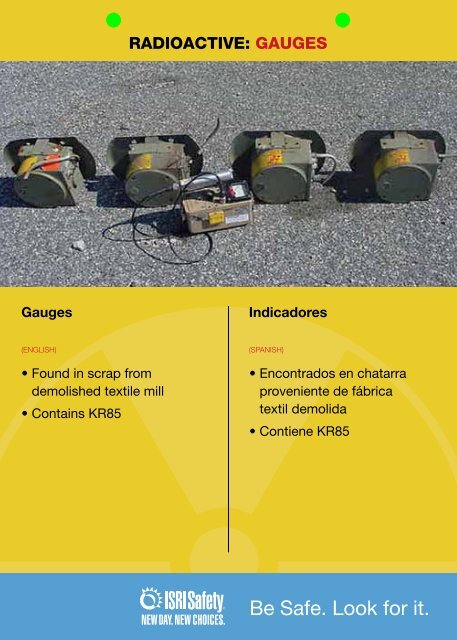 IDENTIFYING RADIOACTIVE SCRAP - ISRI Safety