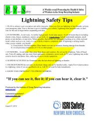 Lightning Safety Tips - ISRI Safety