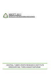 NSCFT 2011 - Indian Society for Root Crops ISRC