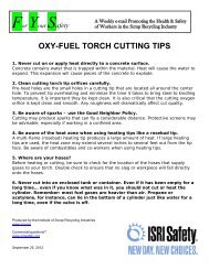 OXY-FUEL TORCH CUTTING TIPS - ISRI Safety