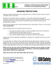 For Your Safety: Hearing Protection - ISRI Safety