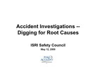Accident Investigations: Digging for Root Causes - ISRI Safety