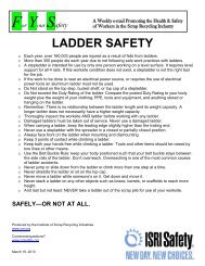 LADDER SAFETY - ISRI Safety