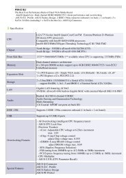 Specification CPU LGA775 Socket Intel® Quad-Core/CoreTM ...