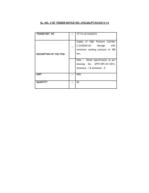 LPSC (M)/PT/04/2013-14 (sl No 3) - ISRO